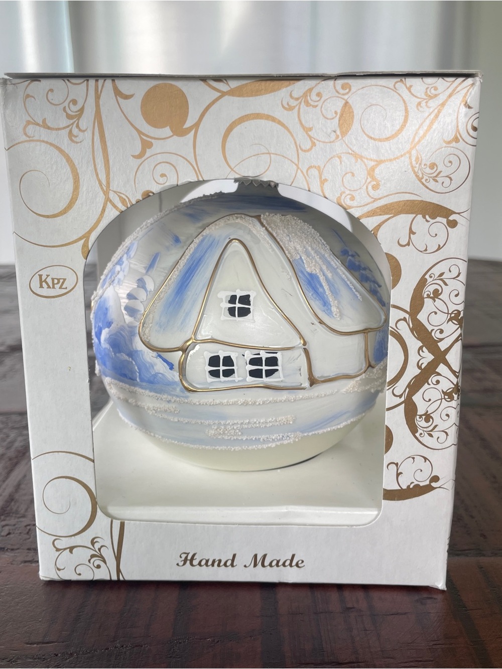 🎄Handmade Polish glass Christmas ornament made by KPZ (KPZ Ozdoby Choinkowe),